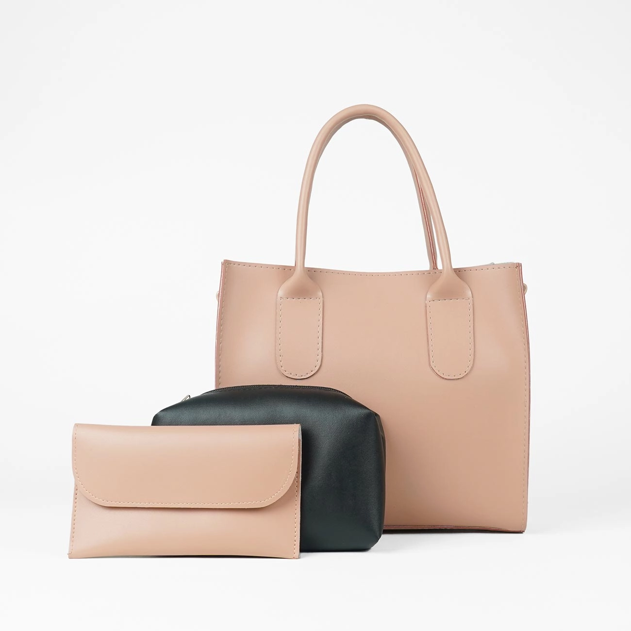 catchy bag set of 3 peach Lightweight accessory