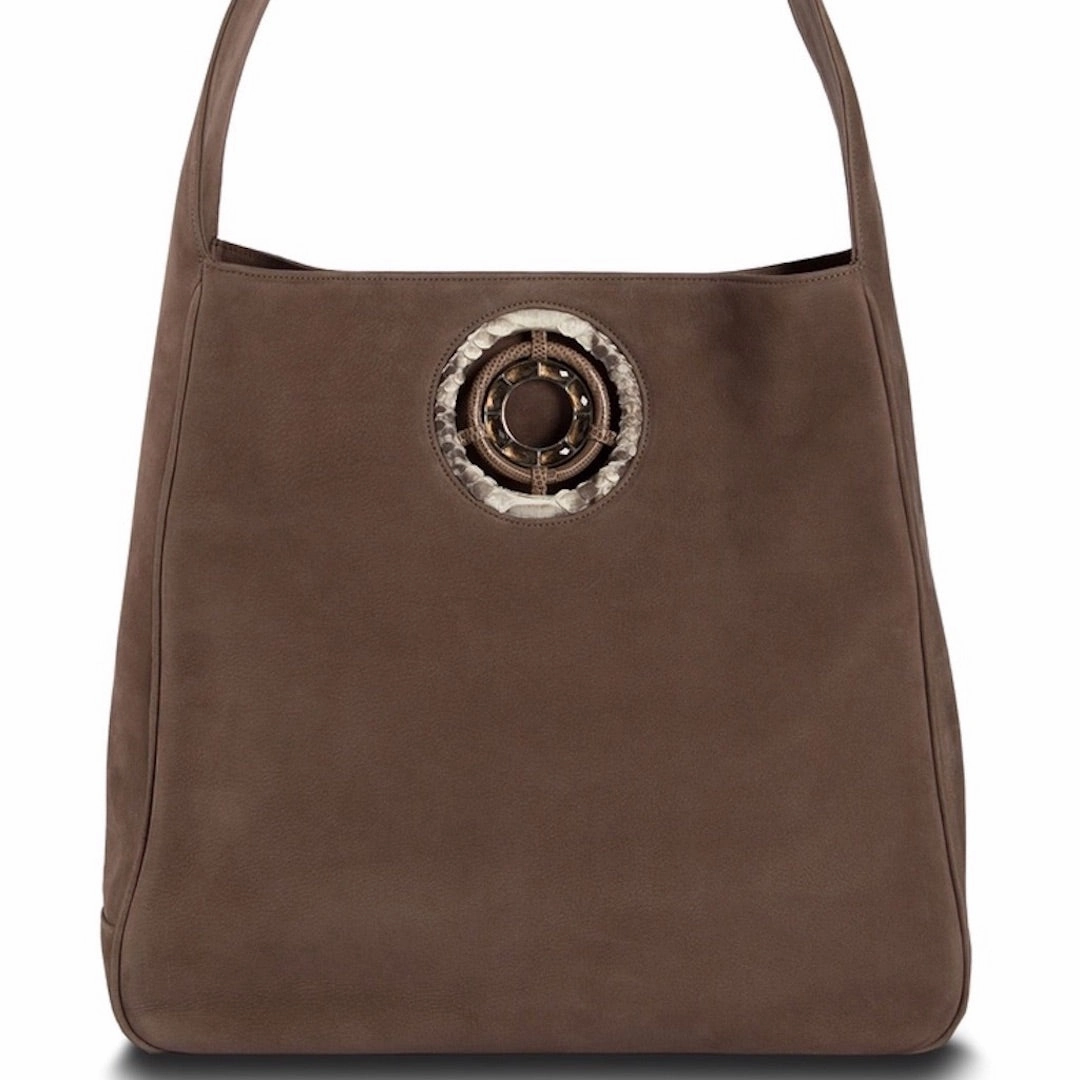 Paige Hobo - Light Brown Suede with Smokey Topaz Urban Trend