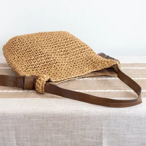 Everyday Practicality Urban Lifestyle Elena Handbags Simple Straw Woven Shoulder Bag