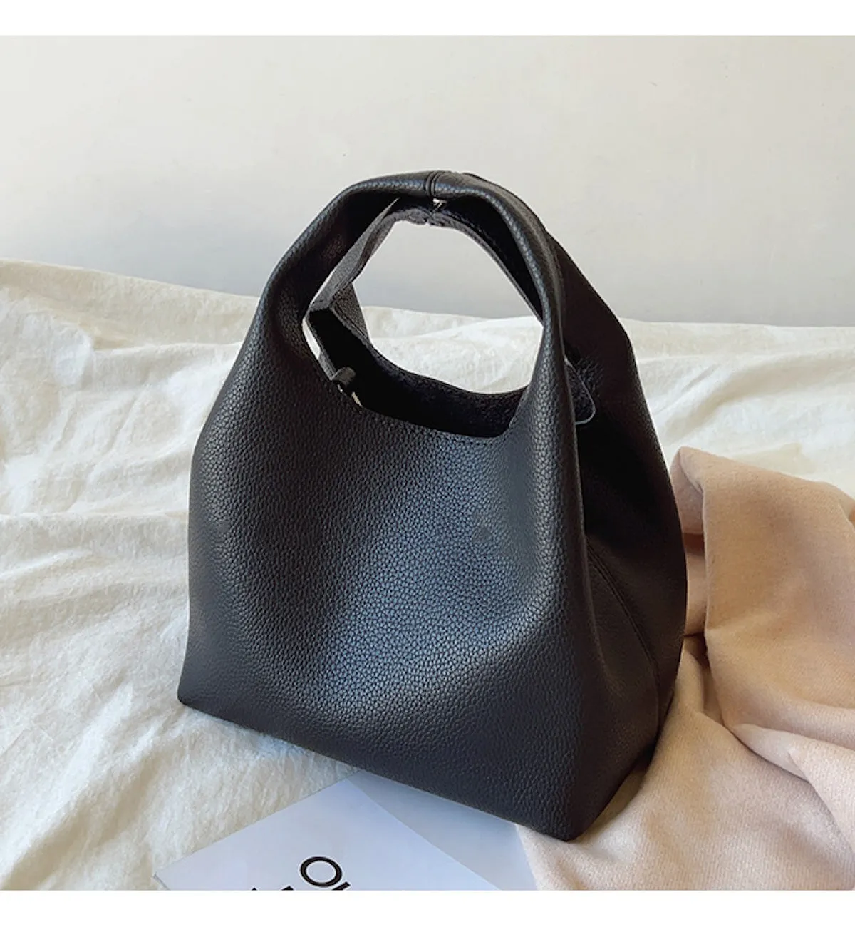 Comfort Grip Elena Handbags Soft Leather Bucket Shoulder Bag