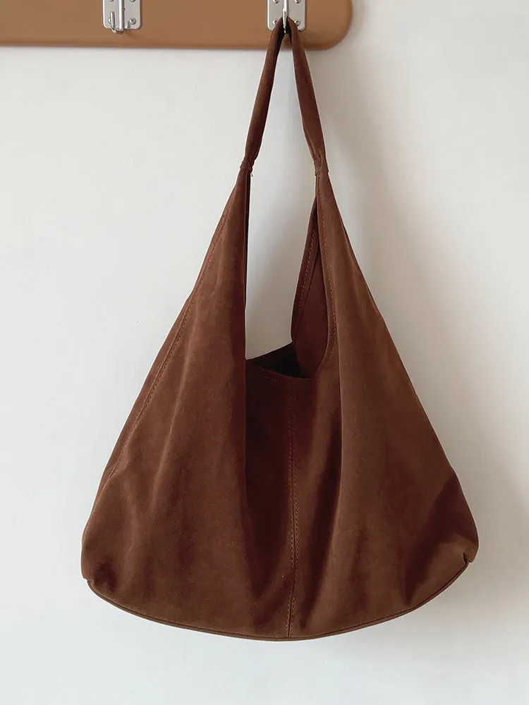 Modern Companion Elena Handbags Soft Suede Shoulder Bag