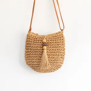 Elena Handbags Straw Woven Crossbody Bag Modern Utility Compact Comfort