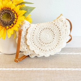 Minimal Gear simple design Elena Handbags Boho Crochet Crossbody Bag