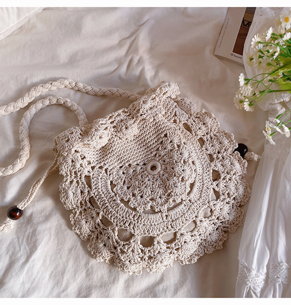 Compact Carry Elena Handbags Boho Knitted Shoulder Bag