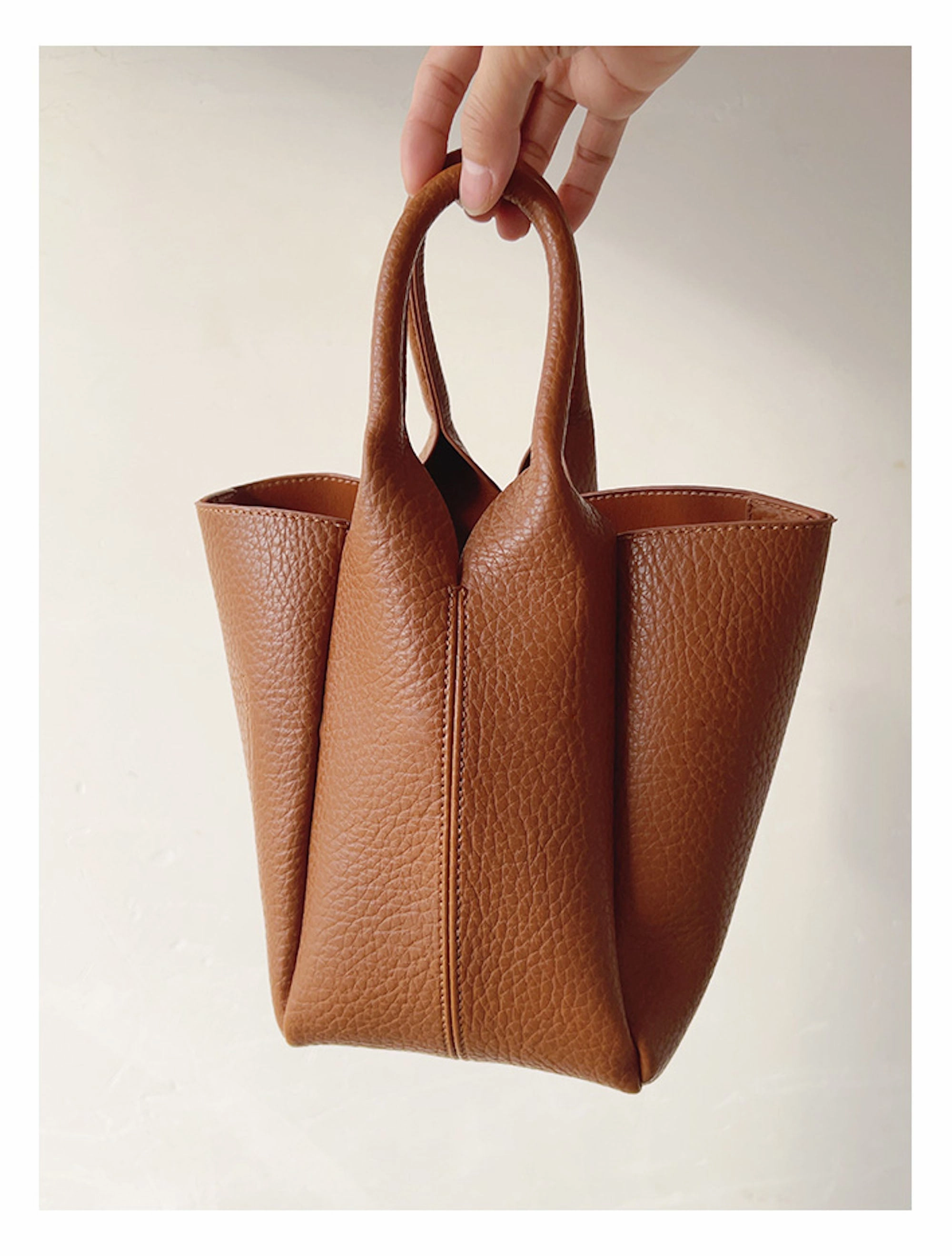 Elena Handbags Chic Leather Bucket Bag Outdoor Simplicity Comfort Grip