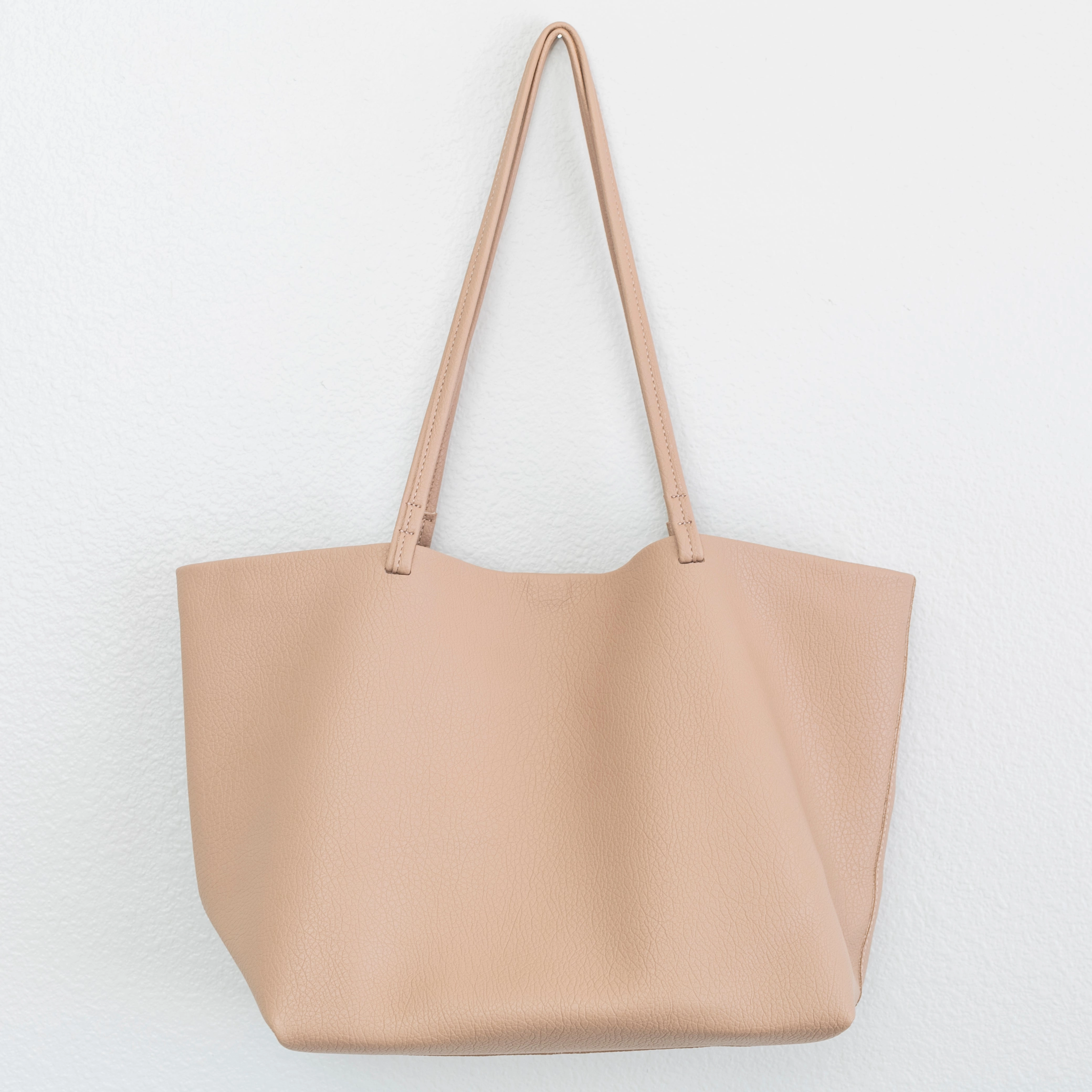 Elena Handbags Large Carryall Tote In Soft Pebbled Leather Sporty Vibe