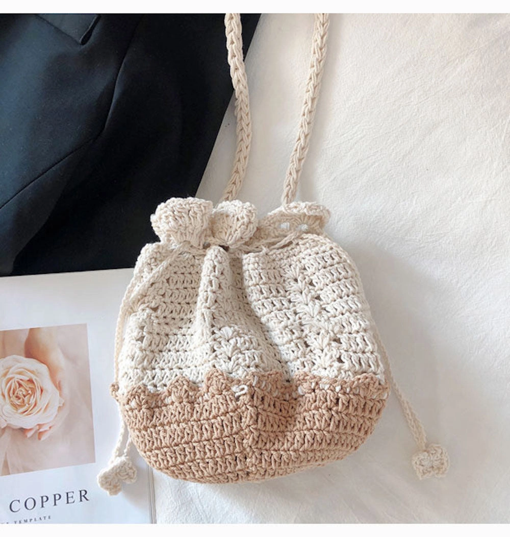 Elena Handbags Retro Cotton Drawstring Shoulder Bag Urban Organizer