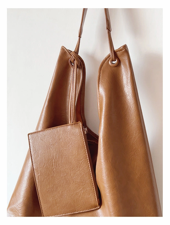 Classic Companion Urban Adventure Elena Handbags Simple Leather Tote Bag