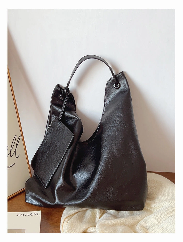 Elena Handbags Simple Leather Tote Bag Functional utility