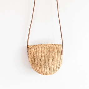 Simple Function Functional Form Elena Handbags Straw Woven Crossbody Bag