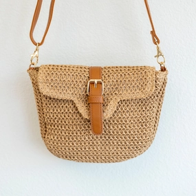 Elena Handbags Straw Woven Crossbody Bag work commute Lightweight Function