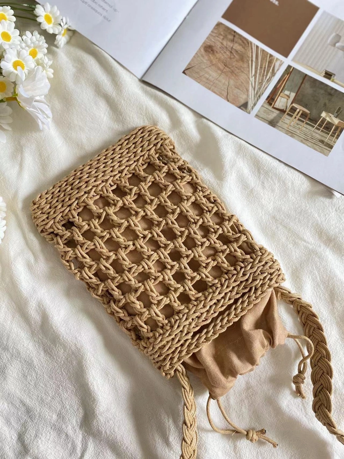 Comfort handle Trendy Carry Elena Handbags Woven Crossbody Purse