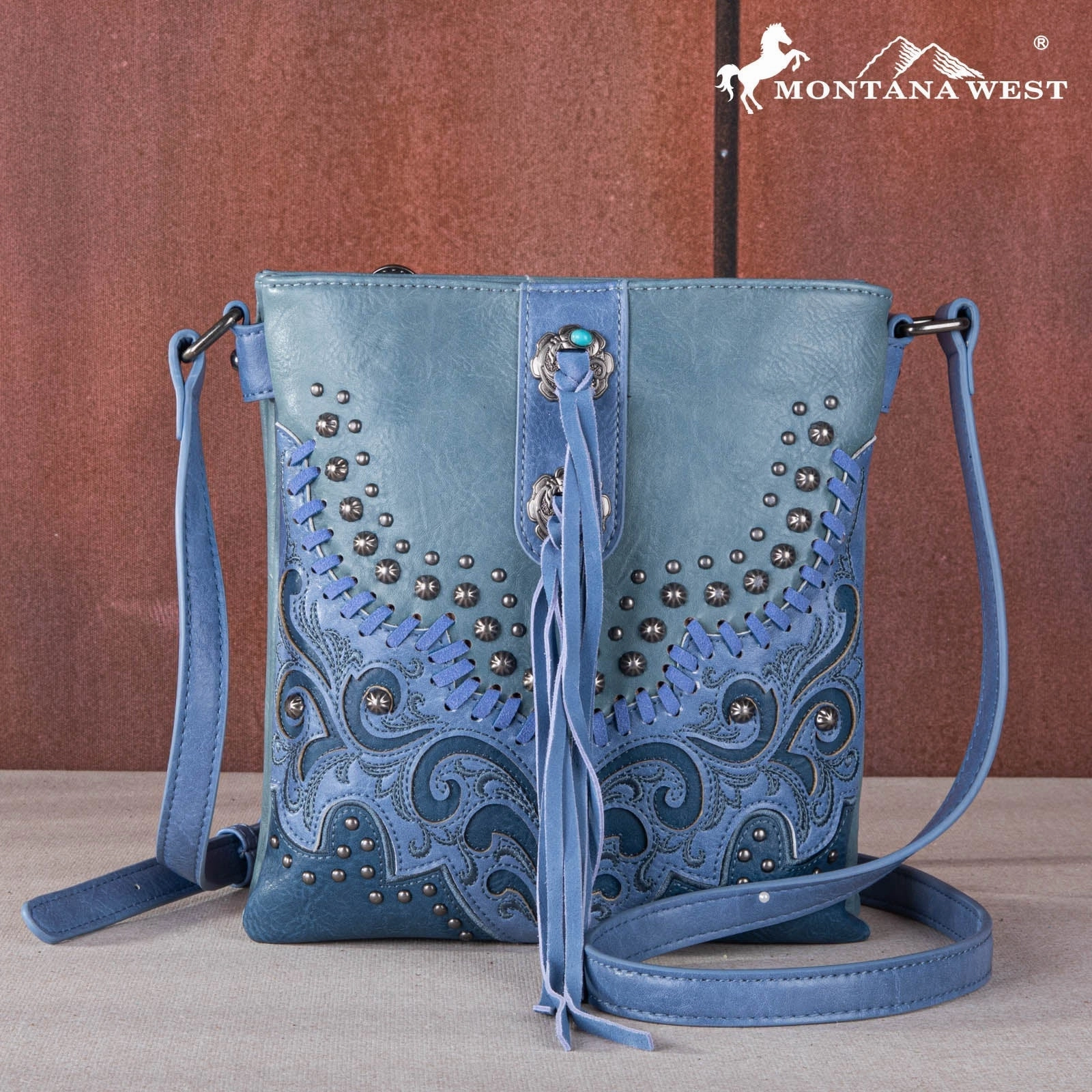 Lightweight Function Embroidered Cut-out Collection Fringed Concealed Carry Crossbody