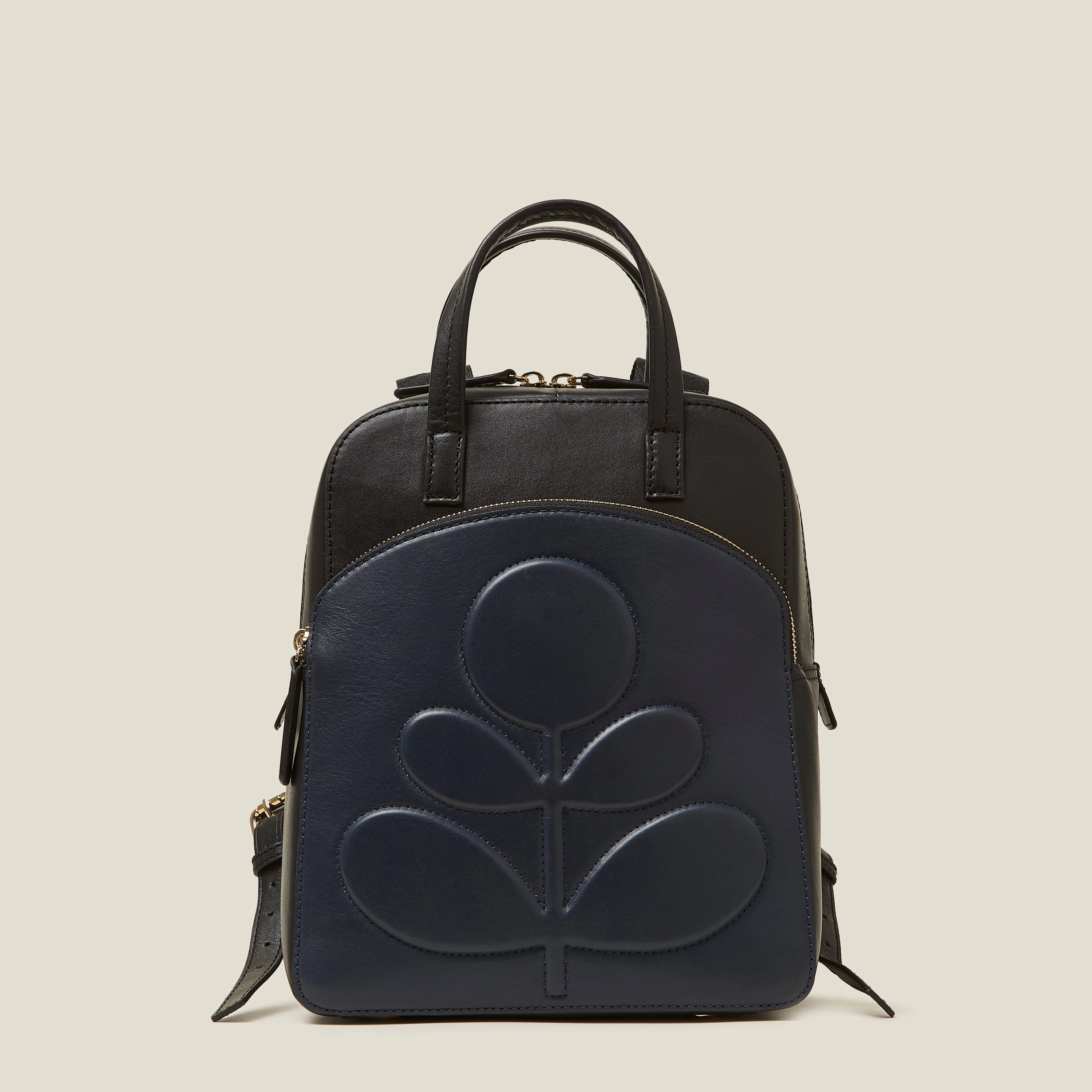 Compact Fit Emilia Petite Backpack - Embossed Stem Black