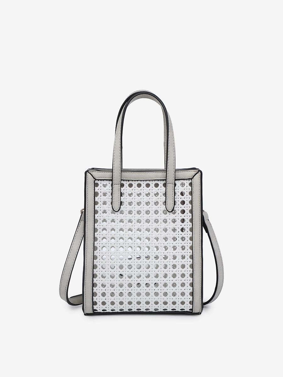 Compact Shape Evening Essential Emmie Vegan Rattan Satchel