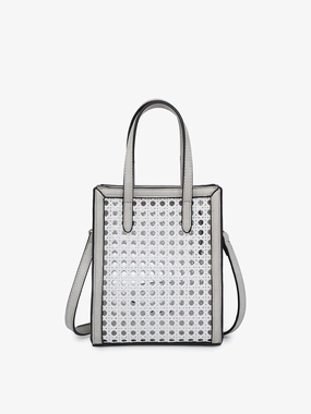 Compact Shape Evening Essential Emmie Vegan Rattan Satchel