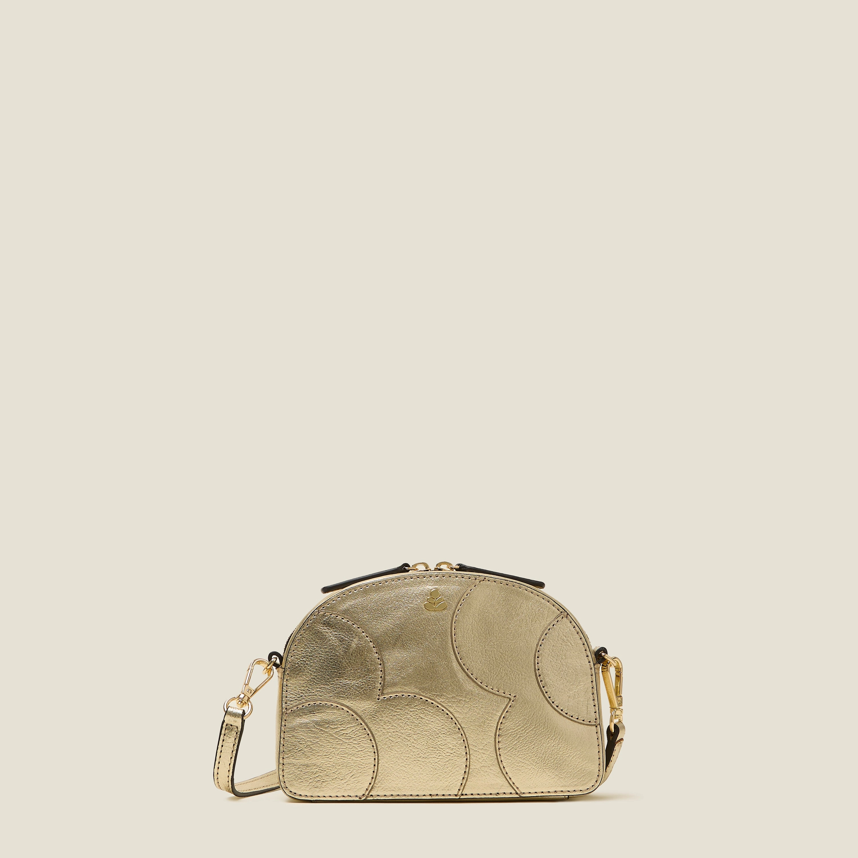 Fashion Statement Babaluna Crossbody - Spot Flower Gold