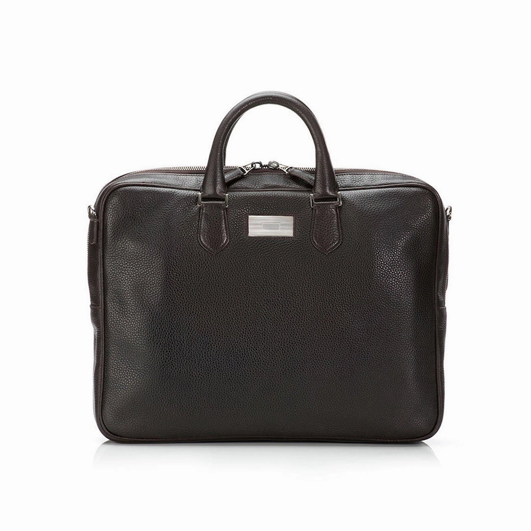 Stratton Attach?? - Dark Brown Leather Briefcase Stylish Design