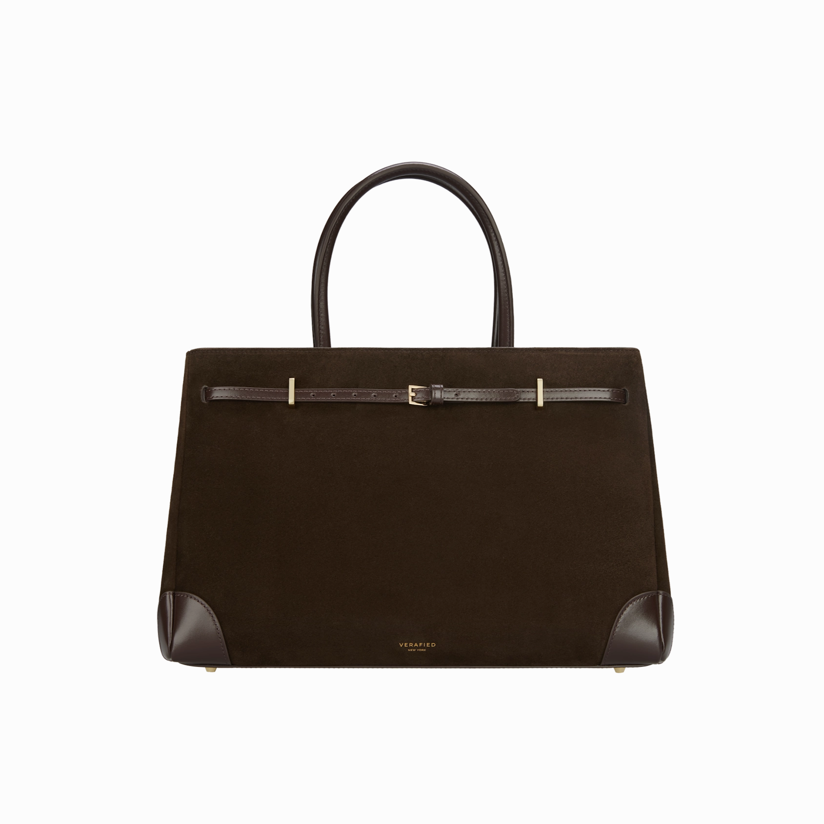 Versatile utility Espresso Suede Book Tote Bag 33 (Pre-Order Only)