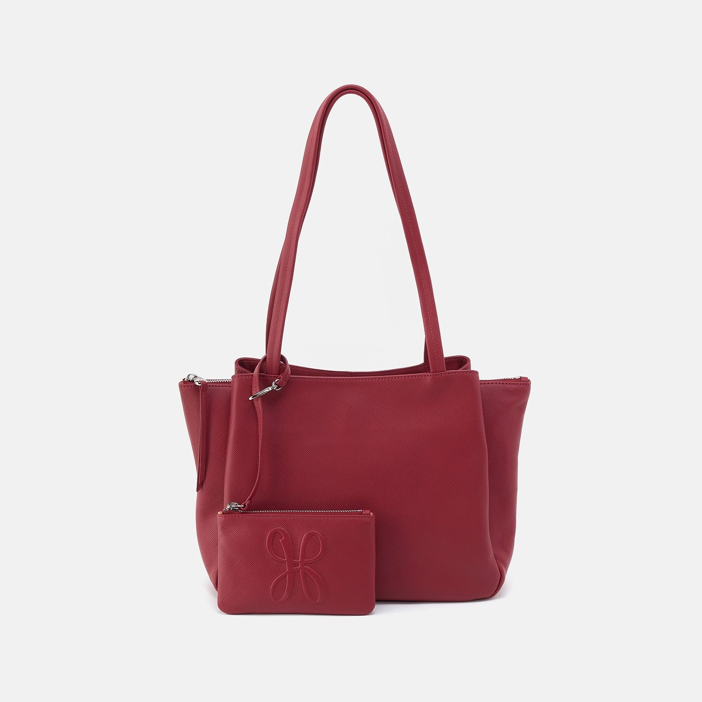 Outdoor Adventure Classic Utility Essential Medium Tote In Soft Saffiano Leather - Cranberry