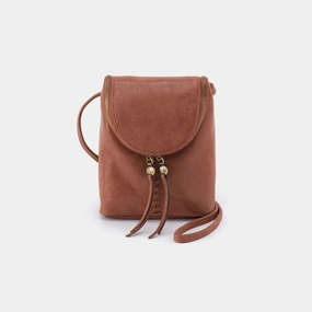 Minimalist Modern Outfit Fern Crossbody in Buffed Leather - Burnished Saddle