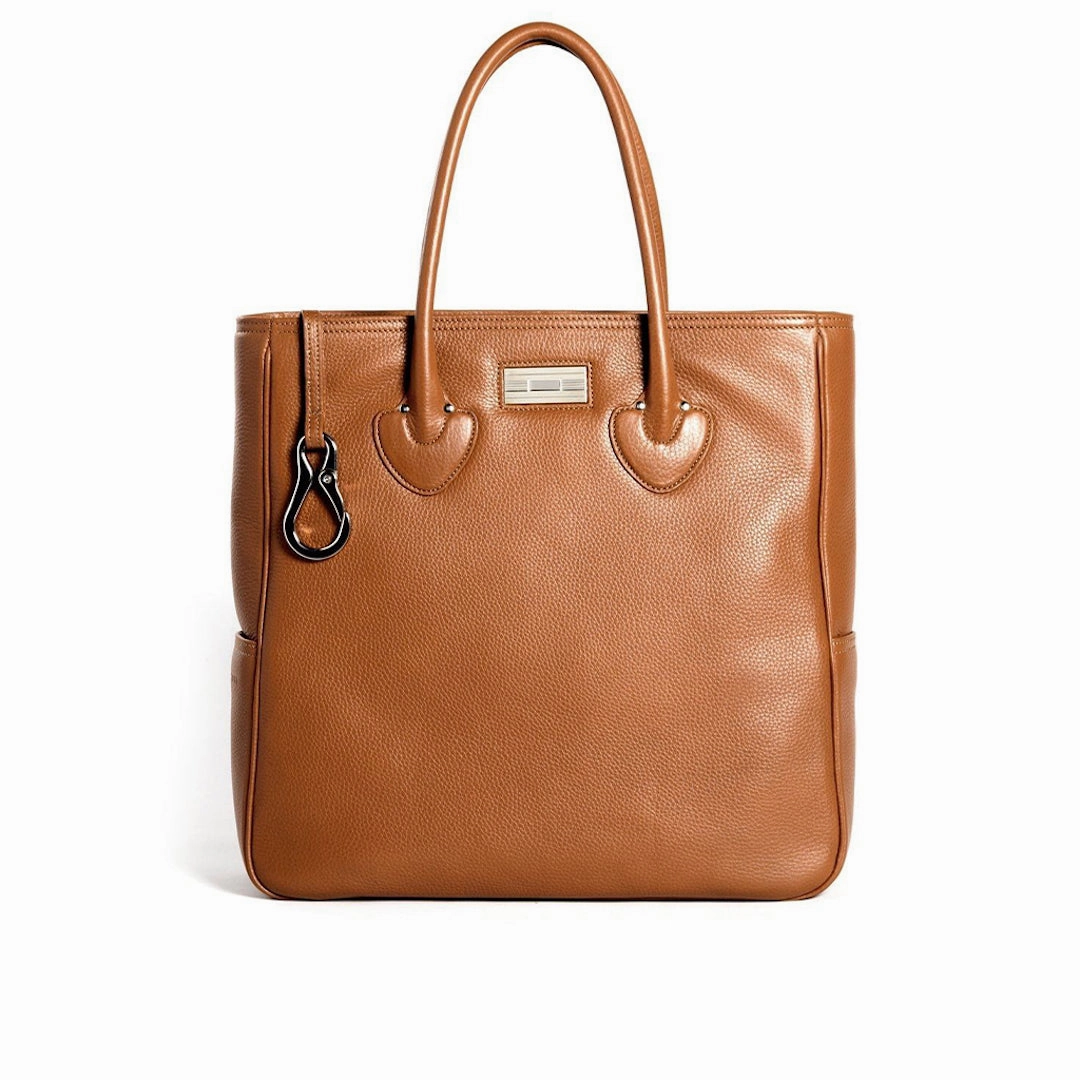 Compact Journey Essex Travel Tote, Cognac Leather