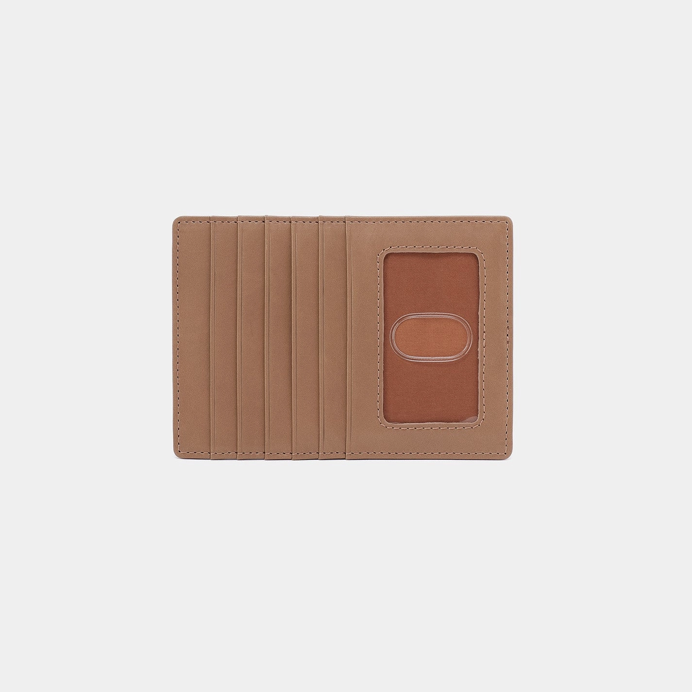 Travel Companion Euro Slide Card Case In Polished Leather - Cashmere