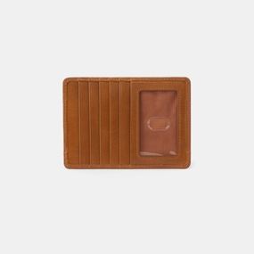 Euro Slide Card Case in Polished Leather - Truffle Modern Harmony Everyday Essential