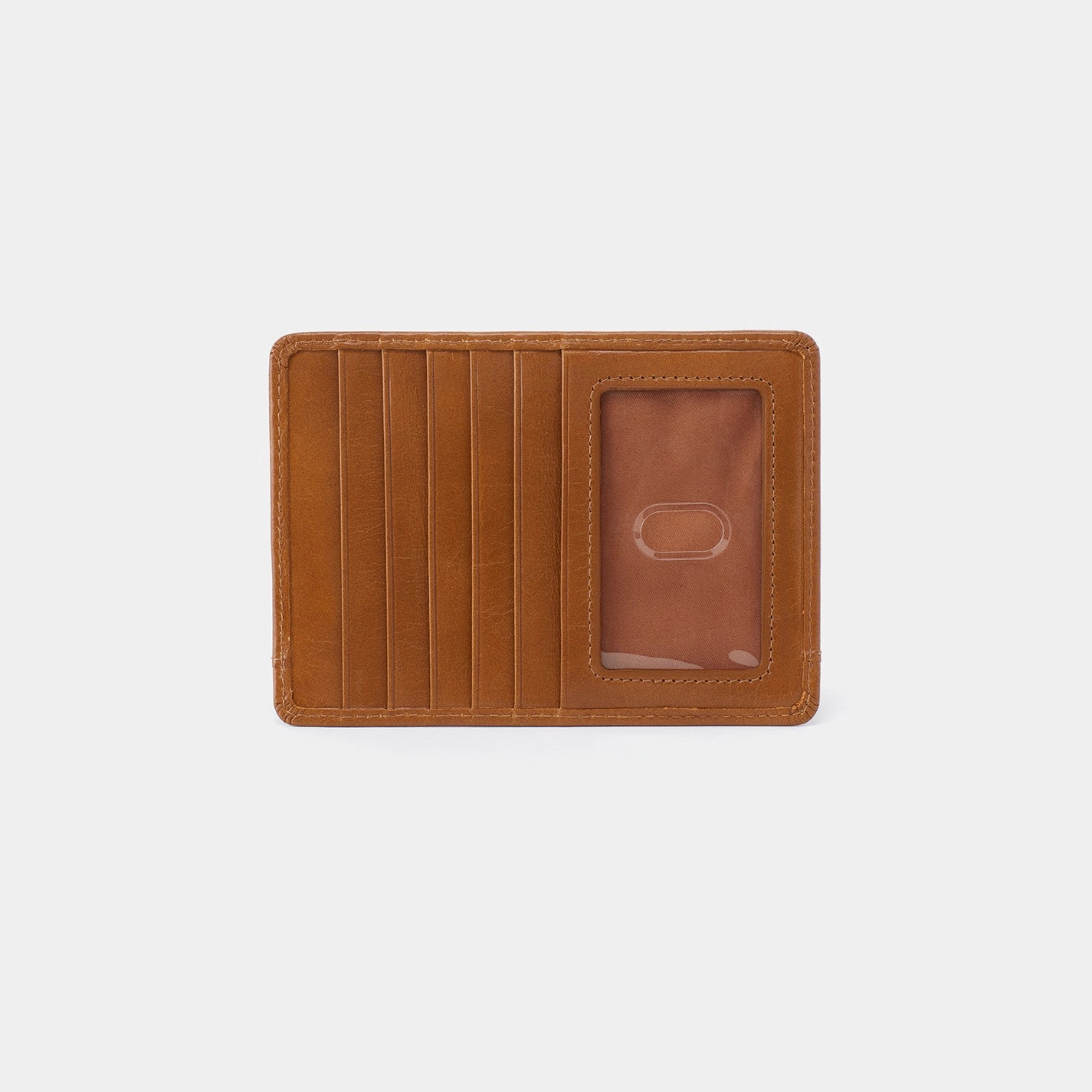 Euro Slide Card Case in Polished Leather - Truffle Modern Harmony Everyday Essential