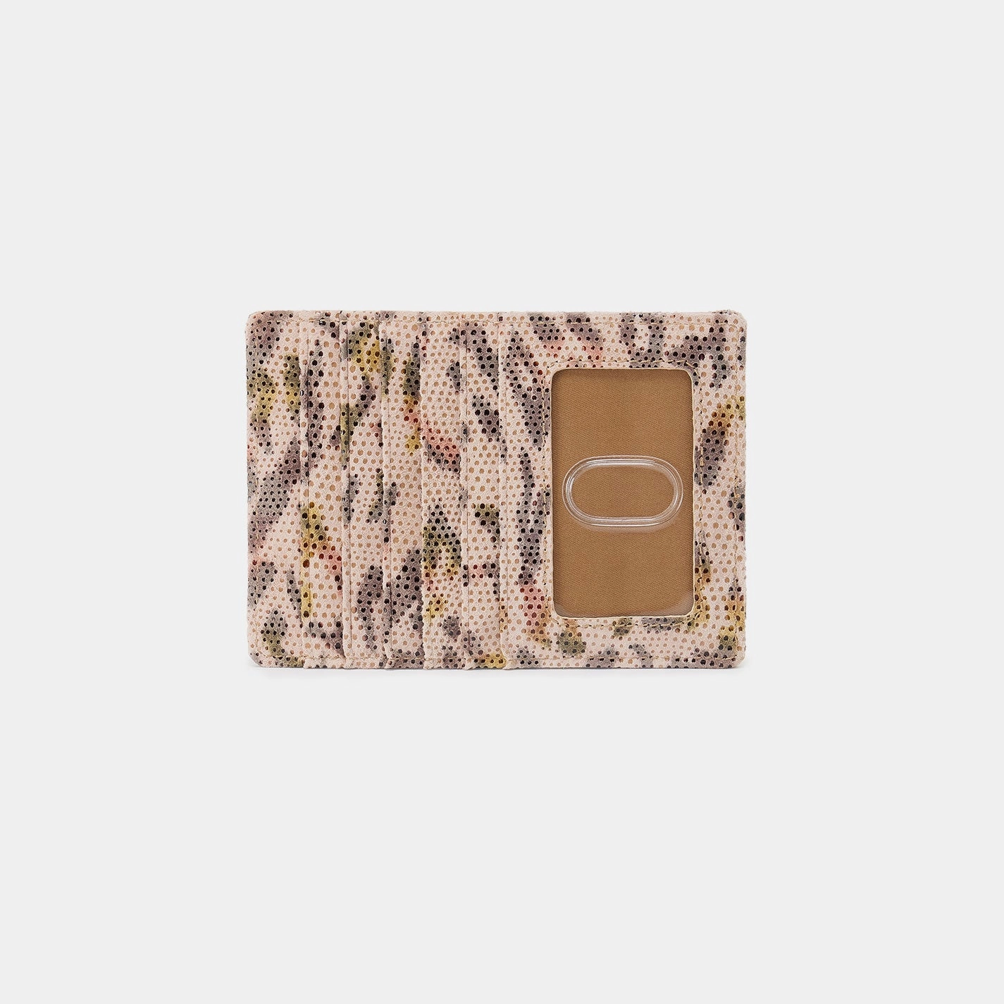 everyday elegance Simple Aesthetic Euro Slide Card Case In Printed Leather - Summer Safari