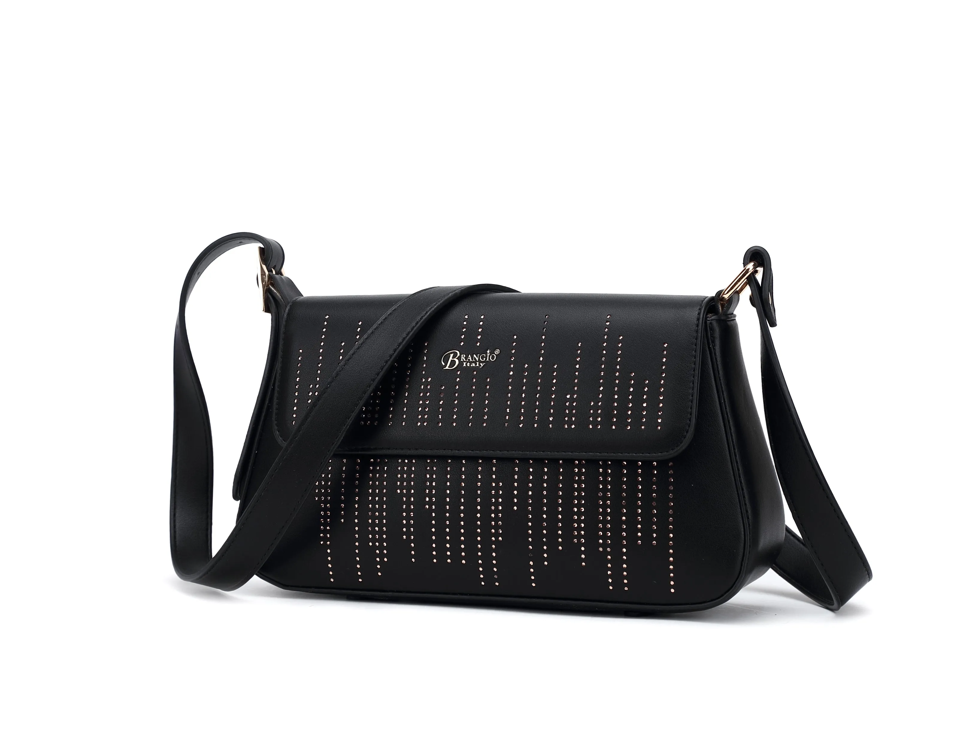 Unique shape carrier Modern Minimalism Rainy Night Vegan Leather CrossBody Bag