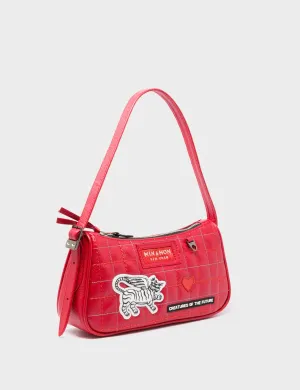 Street Trend Sophisticated Utility Lucas Hobo Mini Jester Red Handbag - Lovestitch Design