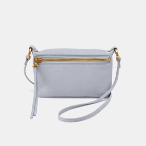 Run About Crossbody In Pebbled Leather - Blue Pearl Trendy Choice
