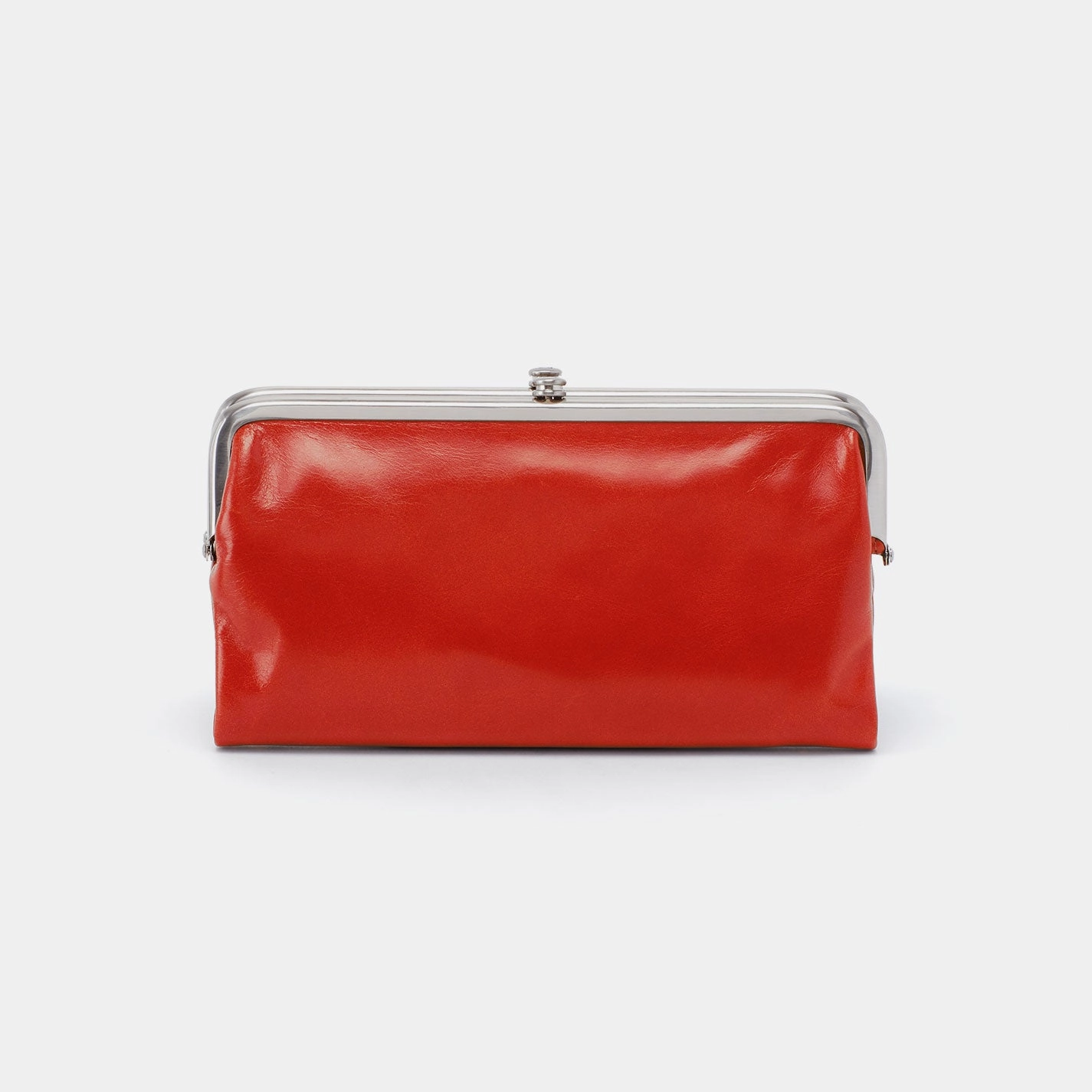 Lauren Clutch-Wallet In Polished Leather - Grenadine Sleek Finish Casual Gear Urban Functionality