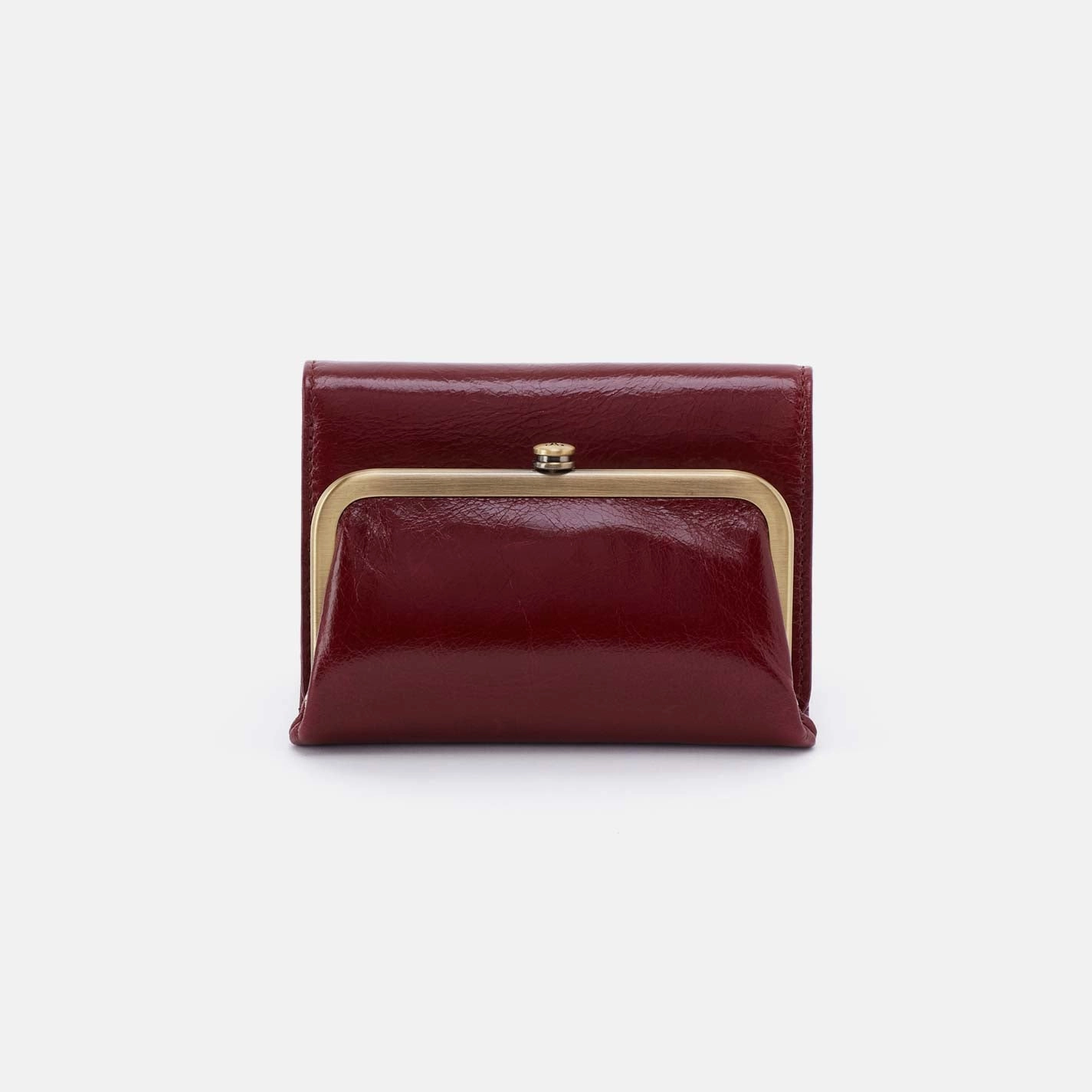 Stylish financial accessory Robin Compact Wallet in Polished Leather - Saddleberry