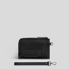 Everyday Mini Wallet in full-grain pebbled leather -- Black Compact purse holder Trend Piece