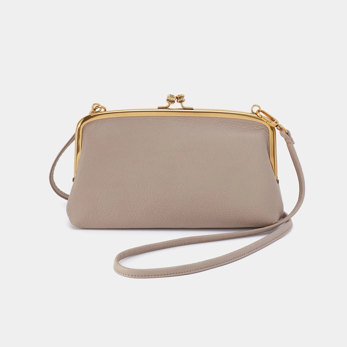 Fashion Practicality Cora Wallet Crossbody In Pebbled Leather - Taupe