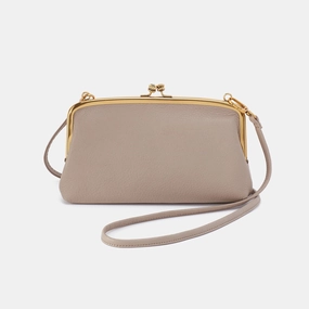 Fashion Practicality Cora Wallet Crossbody In Pebbled Leather - Taupe