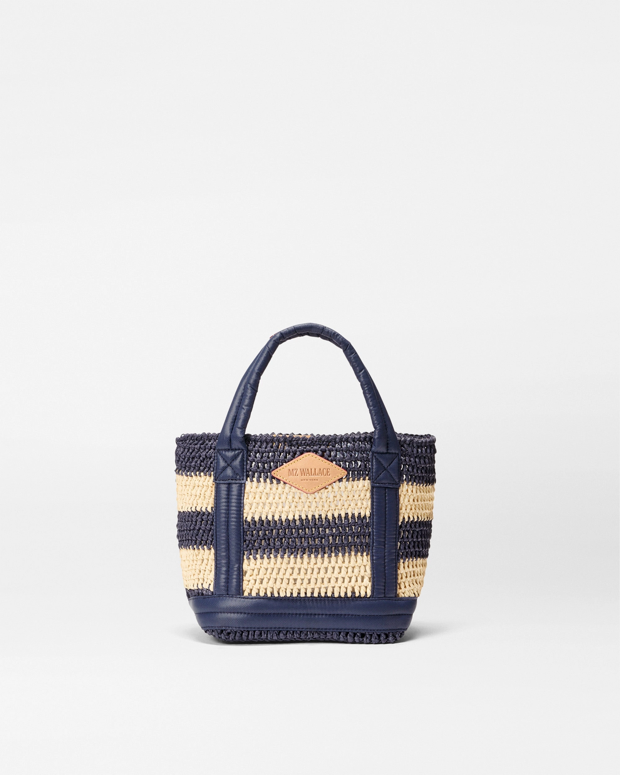 Work Utility Trendy Shopper Dawn/Natural Stripe Crochet Mini Crochet Tote