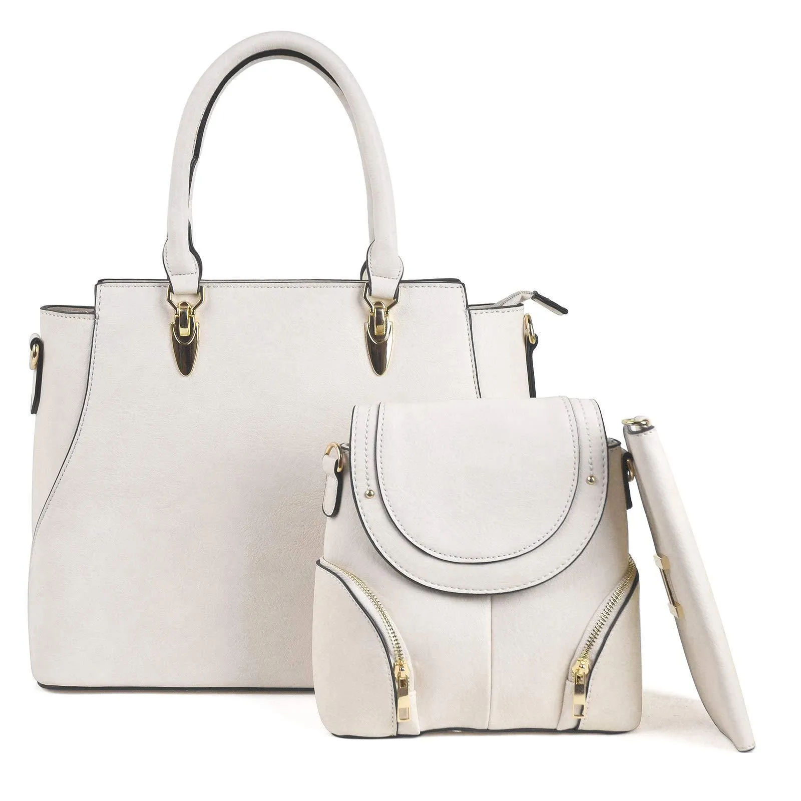 Womens Fashion Handbags Shoulder Bag Top Handle Satchel 3pcs Purse Set Sleek travel pouch Elegant Fit