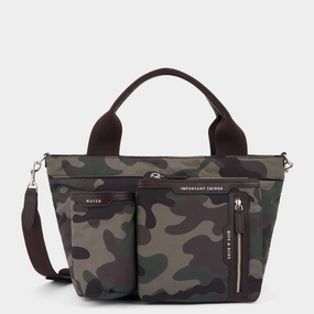 Compact Design Outdoor Function Camouflage E/W Multi Pocket Mini Cross-body Tote