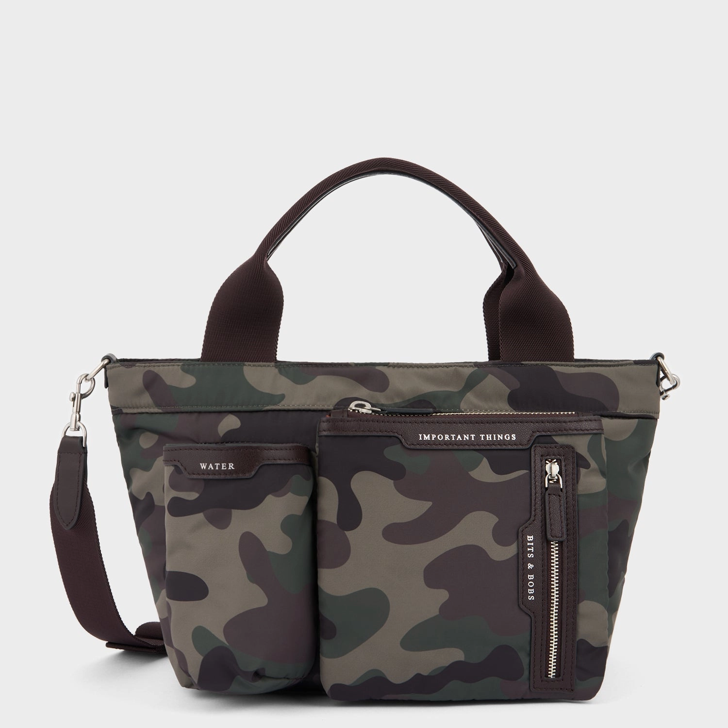 Compact Design Outdoor Function Camouflage E/W Multi Pocket Mini Cross-body Tote