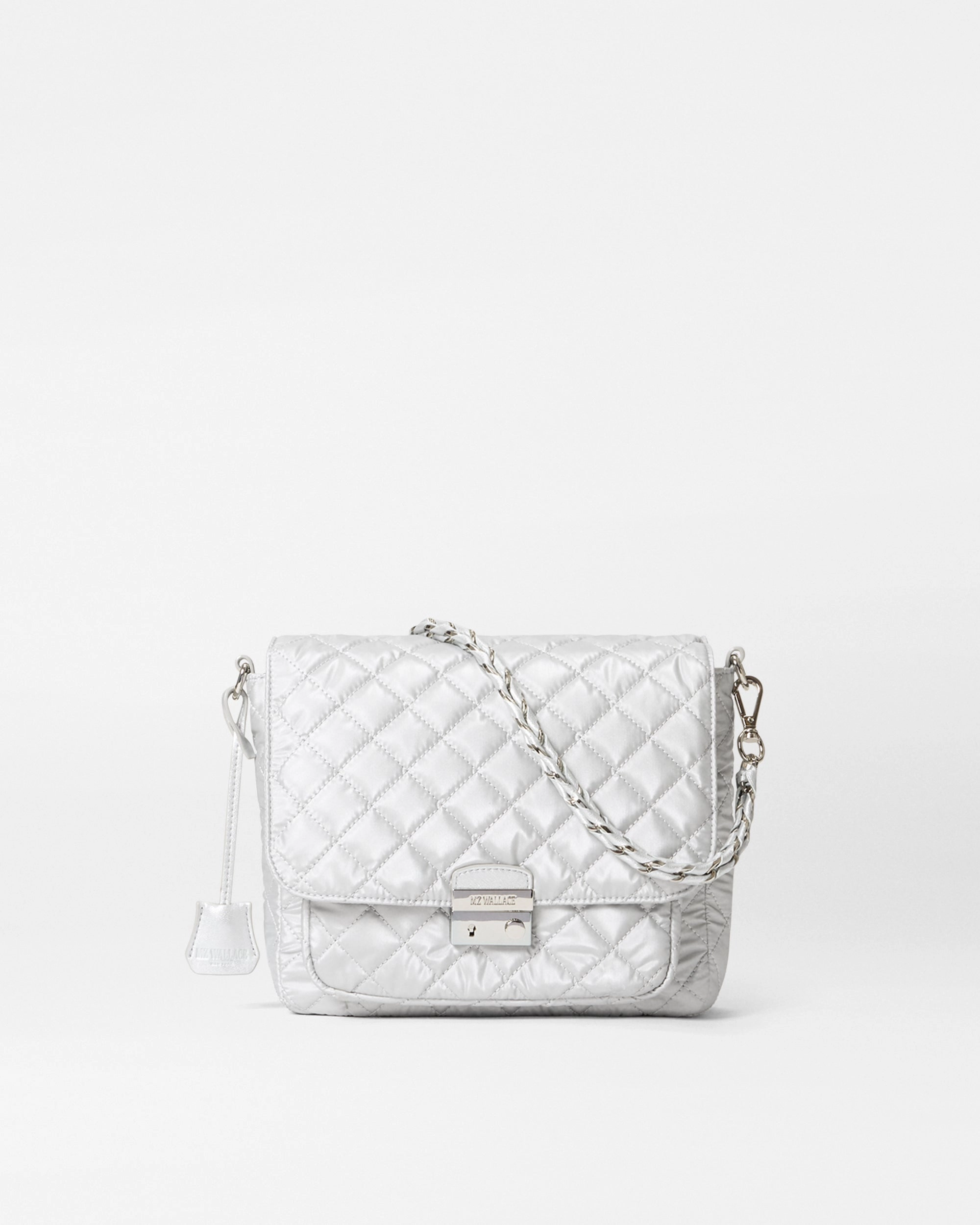 Oyster Metallic Medium Crosby Lock Crossbody Compact yet spacious enough to fit your daily essentials