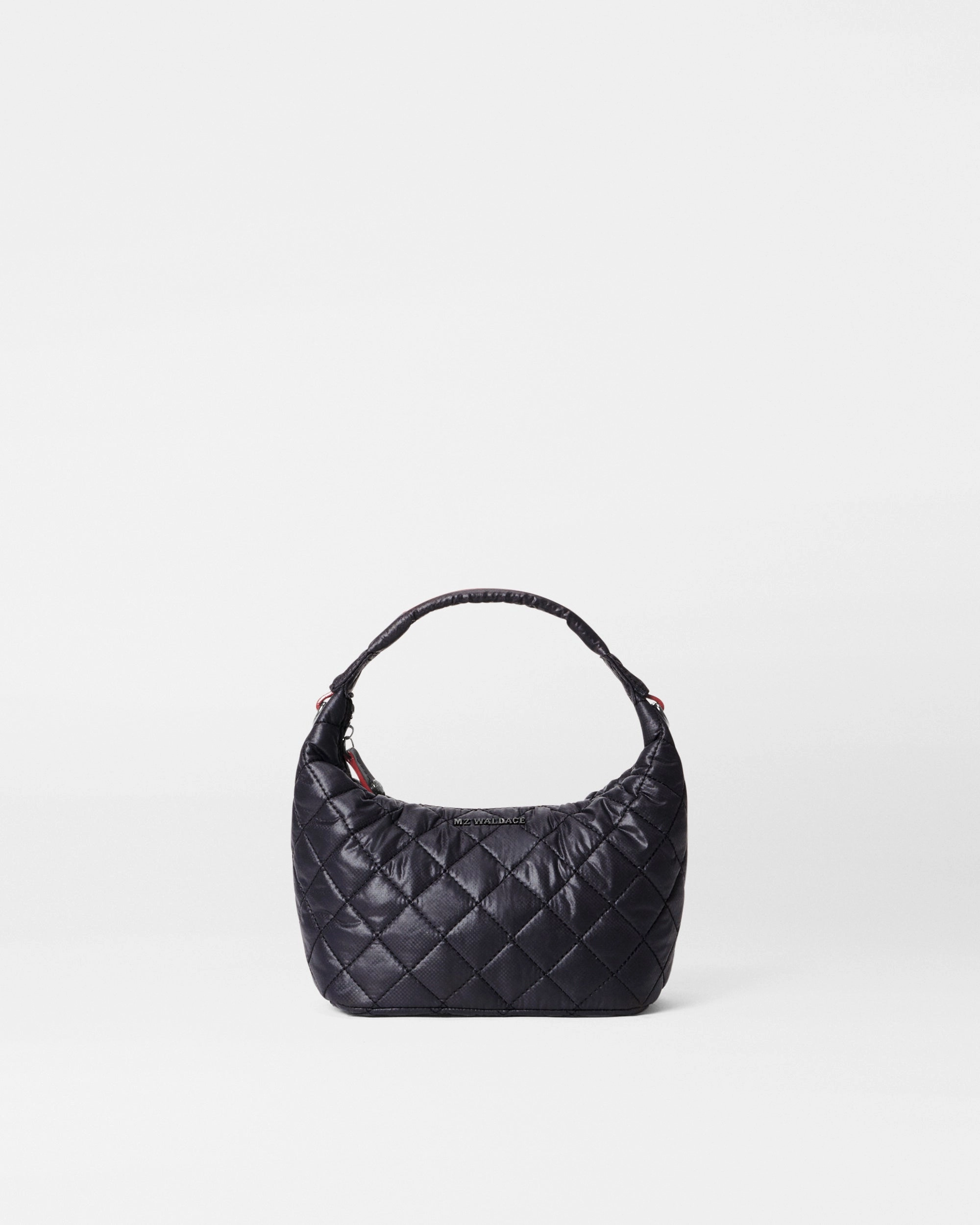 Shimmering Evening Clutch Black Mini Metro Hobo