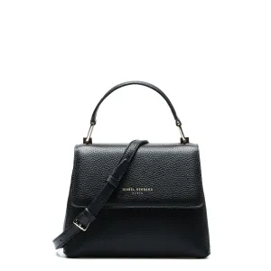 Classic Feature High End Femme Forte Heline black calfskin leather handbag