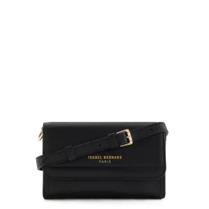 Casual Aesthetic Femme Forte Kim black calfskin leather crossbody bag