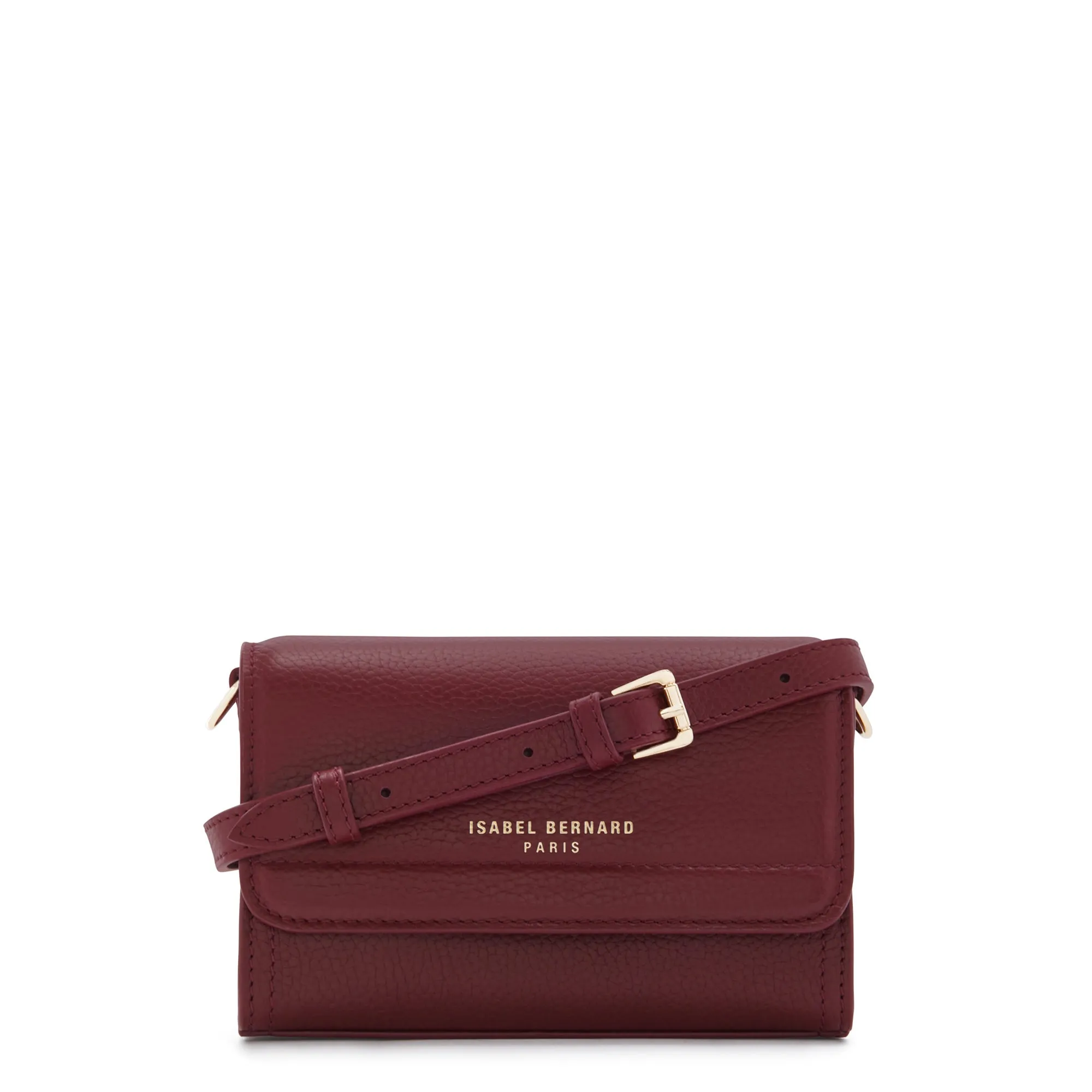 Femme Forte Kim bordeaux red calfskin leather crossbody bag A practical choice for travel and everyday activities Elegant Daily Look