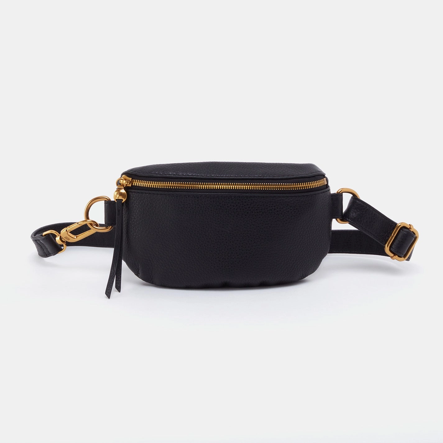 Fern Belt Bag In Pebbled Leather - Black Urban Fashion Outdoor Activity
