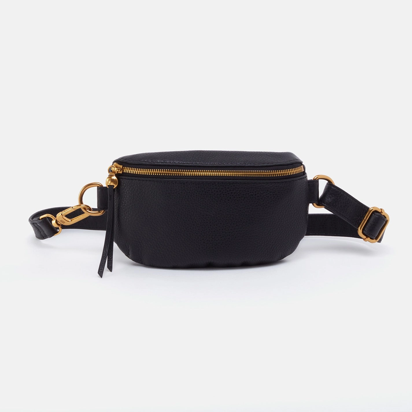 Timeless Function Fern Belt Bag In Pebbled Leather - Black