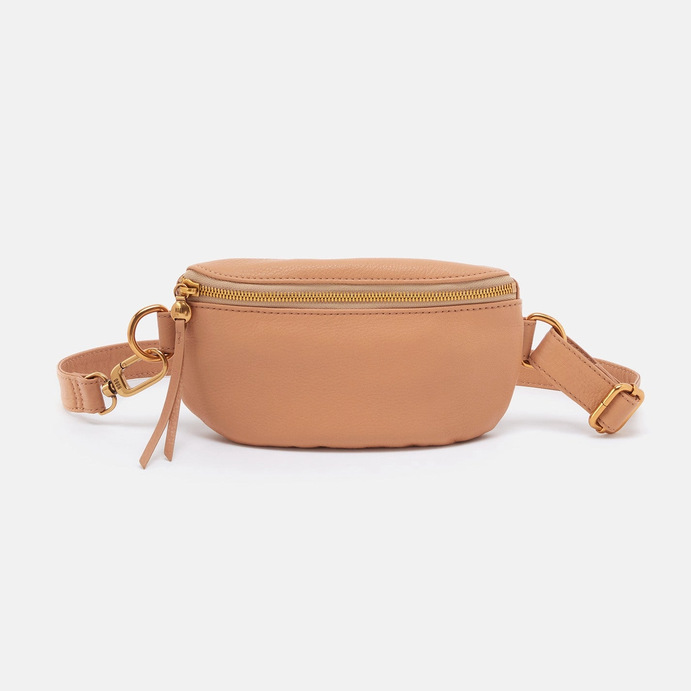 Fern Belt Bag In Pebbled Leather - Sandstorm Lightweight Function